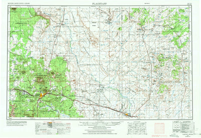 United States Geological Survey Flagstaff, AZ (1954, 250000-Scale) digital map