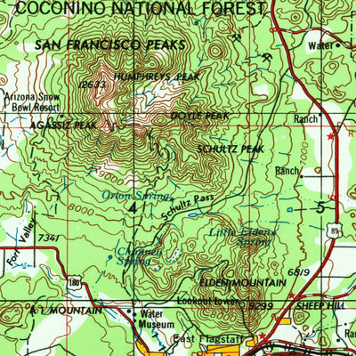 United States Geological Survey Flagstaff, AZ (1954, 250000-Scale) digital map