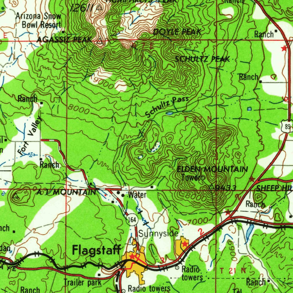 Flagstaff, AZ (1962, 250000-Scale) Map by United States Geological ...