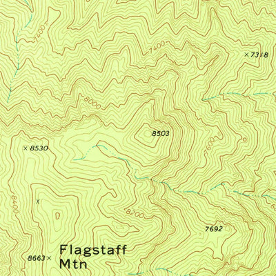 United States Geological Survey Flagstaff Mountain, NV (1968, 24000-Scale) digital map