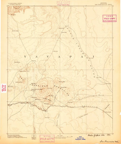 United States Geological Survey Flagstaff W, AZ (1886, 250000-Scale) digital map