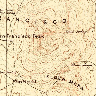 United States Geological Survey Flagstaff W, AZ (1886, 250000-Scale) digital map
