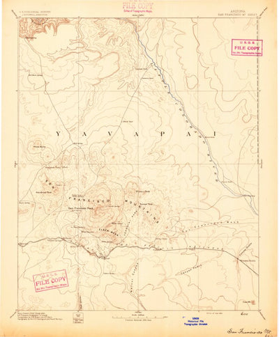 United States Geological Survey Flagstaff W, AZ (1894, 250000-Scale) digital map
