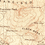 United States Geological Survey Flagstaff W, AZ (1894, 250000-Scale) digital map