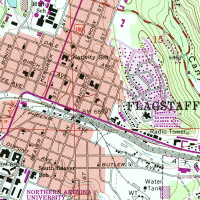 United States Geological Survey Flagstaff West, AZ (1962, 24000-Scale) digital map
