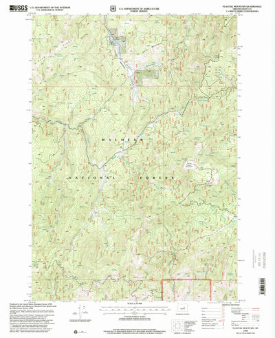 United States Geological Survey Flagtail Mountain, OR (1998, 24000-Scale) digital map
