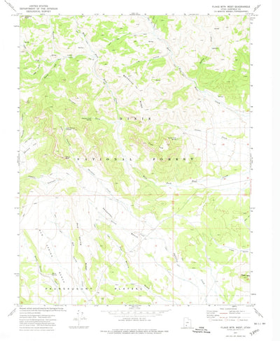 United States Geological Survey Flake Mountain West, UT (1971, 24000-Scale) digital map