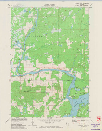 United States Geological Survey Flambeau Ridge, WI (1971, 24000-Scale) digital map
