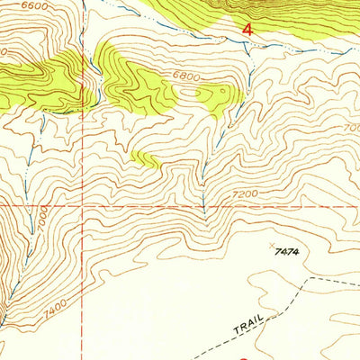 United States Geological Survey Flaming Gorge, UT-WY (1952, 24000-Scale) digital map