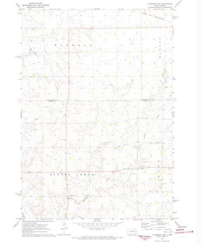 United States Geological Survey Flandreau NE, SD (1972, 24000-Scale) digital map