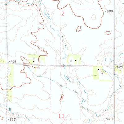 United States Geological Survey Flandreau NE, SD (1972, 24000-Scale) digital map