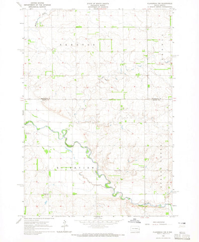United States Geological Survey Flandreau NW, SD (1964, 24000-Scale) digital map