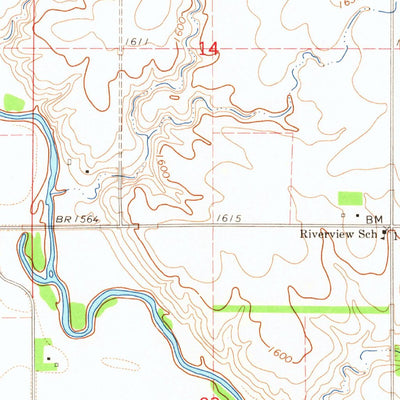 United States Geological Survey Flandreau NW, SD (1964, 24000-Scale) digital map