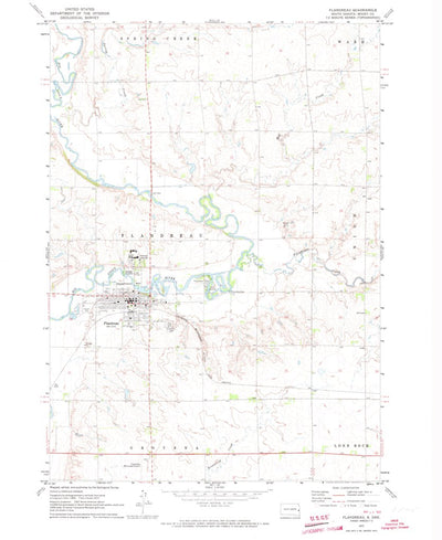 United States Geological Survey Flandreau, SD (1972, 24000-Scale) digital map
