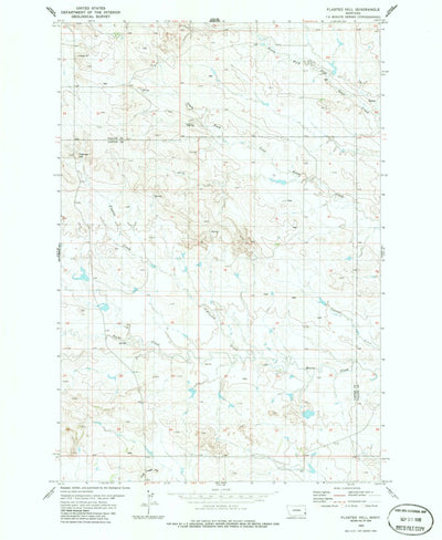 United States Geological Survey Flasted Hill, MT (1980, 24000-Scale) digital map