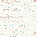 United States Geological Survey Flat Bottom Coulee NW, MT (1969, 24000-Scale) digital map