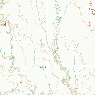 United States Geological Survey Flat Bottom Coulee SE, MT (1969, 24000-Scale) digital map