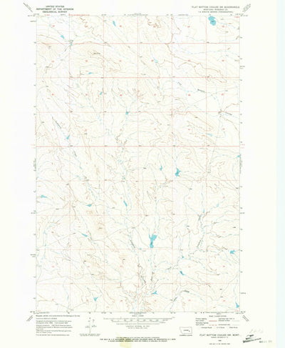 United States Geological Survey Flat Bottom Coulee SW, MT (1969, 24000-Scale) digital map