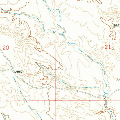 United States Geological Survey Flat Bottom Coulee SW, MT (1969, 24000-Scale) digital map