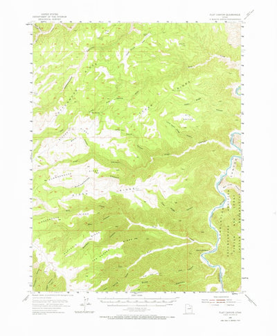 United States Geological Survey Flat Canyon, UT (1954, 62500-Scale) digital map