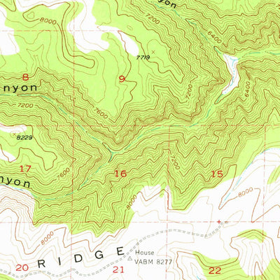 United States Geological Survey Flat Canyon, UT (1954, 62500-Scale) digital map