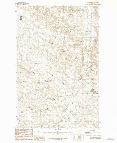 United States Geological Survey Flat Coulee, MT (1984, 24000-Scale) digital map