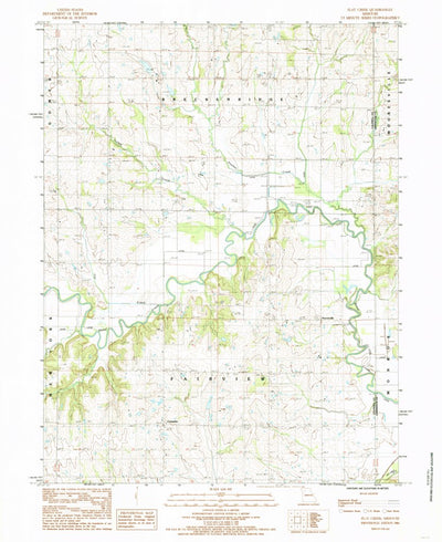 United States Geological Survey Flat Creek, MO (1984, 24000-Scale) digital map