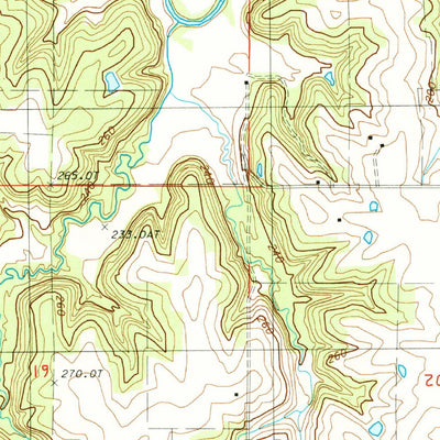 United States Geological Survey Flat Creek, MO (1984, 24000-Scale) digital map