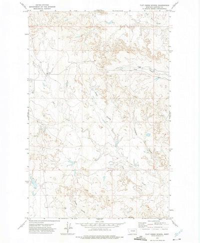 United States Geological Survey Flat Creek School, MT (1972, 24000-Scale) digital map