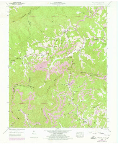United States Geological Survey Flat Gap, VA-KY (1955, 24000-Scale) digital map