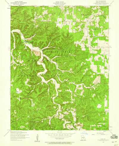 United States Geological Survey Flat, MO (1954, 24000-Scale) digital map