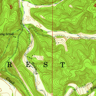 United States Geological Survey Flat, MO (1954, 24000-Scale) digital map
