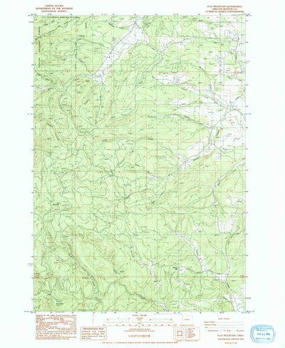 United States Geological Survey Flat Mountain, OR (1984, 24000-Scale) digital map