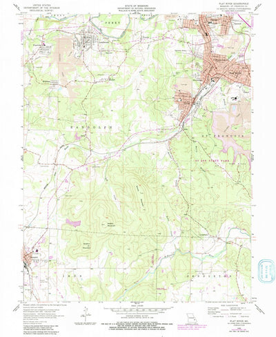 United States Geological Survey Flat River, MO (1958, 24000-Scale) digital map