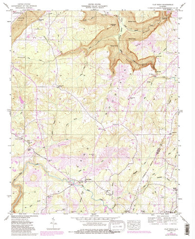 United States Geological Survey Flat Rock, AL (1946, 24000-Scale) digital map
