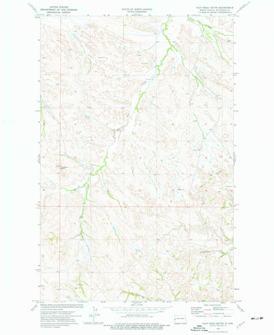 United States Geological Survey Flat Rock Butte, ND (1974, 24000-Scale) digital map