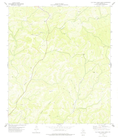 United States Geological Survey Flat Rock Creek North, TX (1978, 24000-Scale) digital map