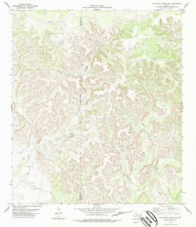 United States Geological Survey Flat Rock Creek NW, TX (1978, 24000-Scale) digital map
