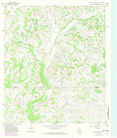 United States Geological Survey Flat Rock Draw SW, TX (1967, 24000-Scale) digital map