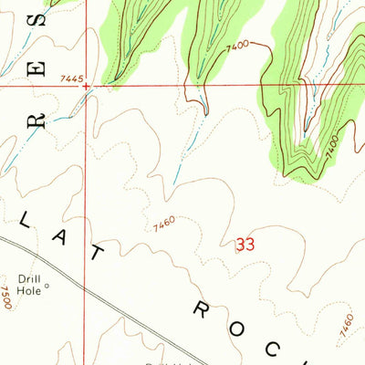 United States Geological Survey Flat Rock Mesa, UT (1966, 24000-Scale) digital map