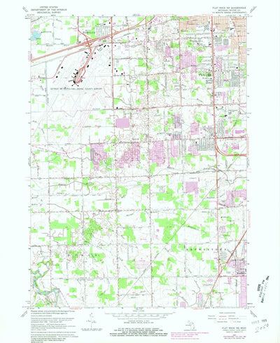 United States Geological Survey Flat Rock NE, MI (1967, 24000-Scale) digital map