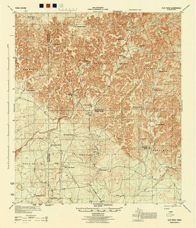 United States Geological Survey Flat Rock, TX (1944, 62500-Scale) digital map