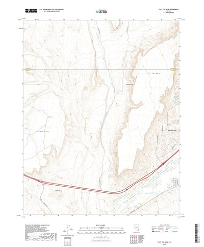 United States Geological Survey Flat Top Mesa, NV (2021, 24000-Scale) digital map