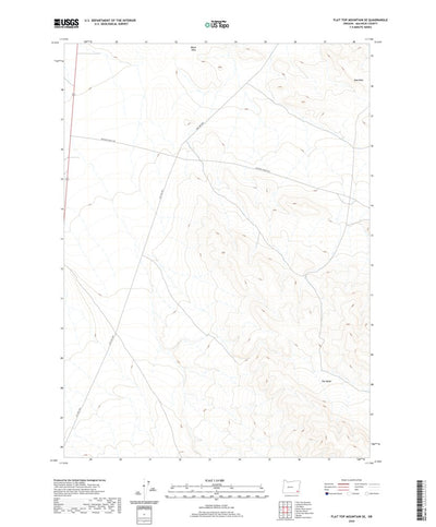 United States Geological Survey Flat Top Mountain SE, OR (2020, 24000-Scale) digital map