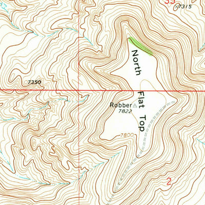 United States Geological Survey Flat Top Mountain, WY (1970, 24000-Scale) digital map