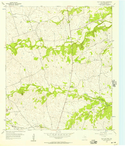 United States Geological Survey Flat Top Peak, TX (1954, 24000-Scale) digital map