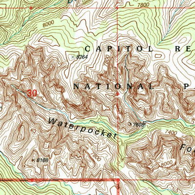 United States Geological Survey Flat Top, UT (2001, 24000-Scale) digital map