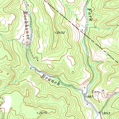 United States Geological Survey Flat Top, WV (1968, 24000-Scale) digital map