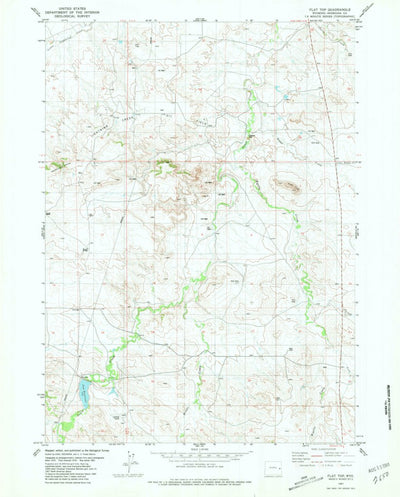 United States Geological Survey Flat Top, WY (1981, 24000-Scale) digital map