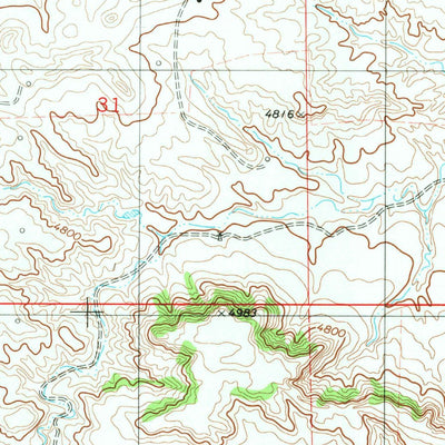 United States Geological Survey Flat Top, WY (1981, 24000-Scale) digital map